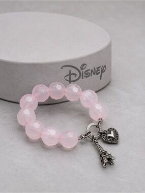 Disney Pink Beaded Eiffel Tower Charm Bracelet (BR1616/3)